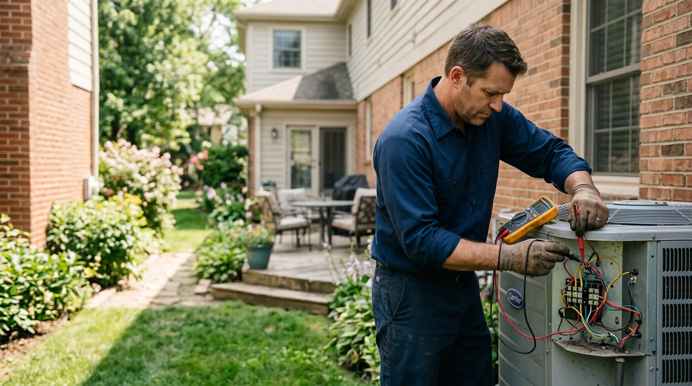 HVAC technician working near Clarks Summit, PA